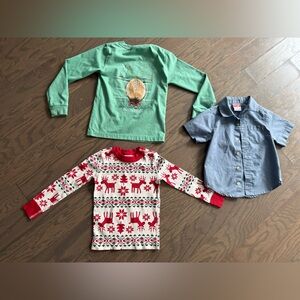 Boys Clothing lot Bundle sz 2T-3T Football long sleeve Hanna Anderson Wrangler